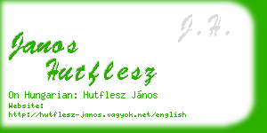 janos hutflesz business card